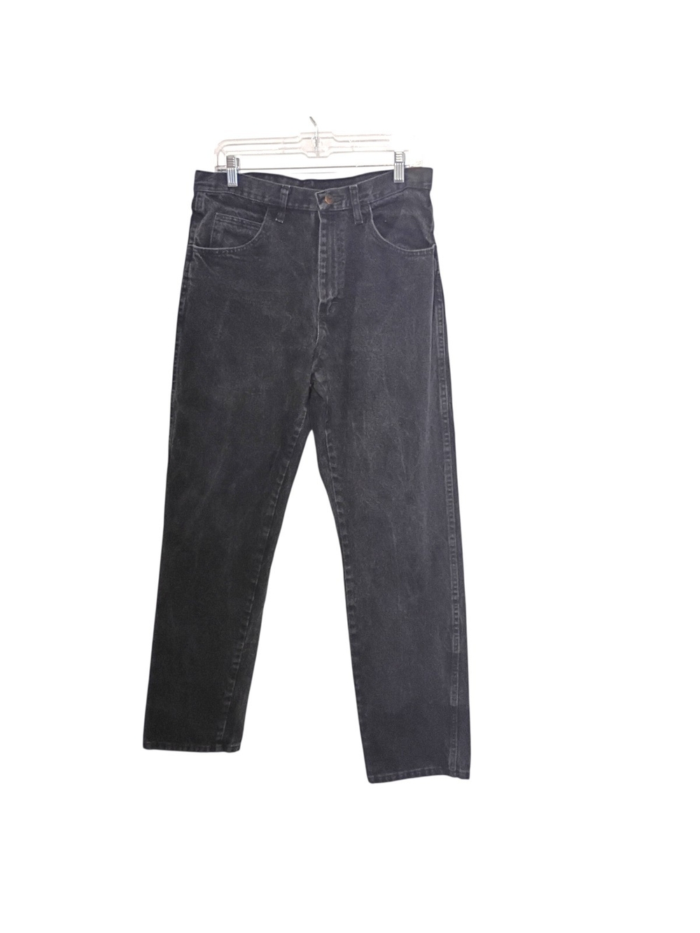 Vintage Rustler -Black High-Waist Straight Leg Jeans 33x34